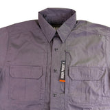 5.11 Mens Charcoal Polyester Cotton Tactical Button-Up Shirt Size S