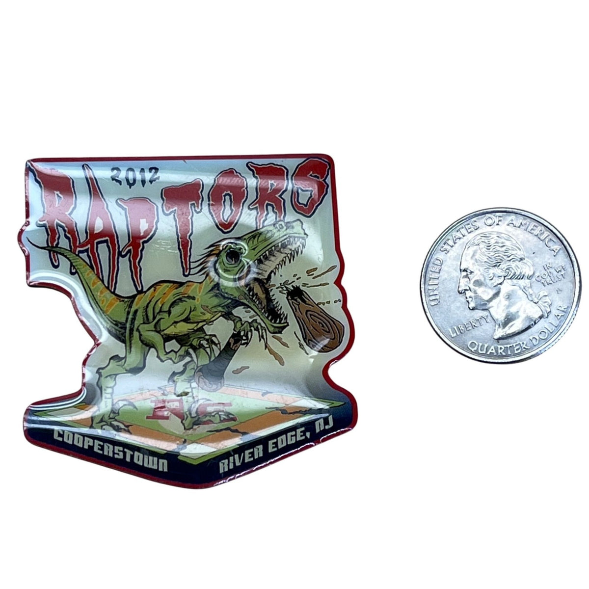 2012 Raptors Cooperstown River Edge NJ Baseball Team Collectible Pin