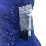 Laundry By Shelli Segal Womens Blue Polyester Spandex Halter Maxi Dress Size 4