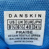 Danskin Women’s Blue Vegan Mesh Lace-Up Athletic Praise Running Shoes Size 8.5