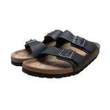 Birkenstock Unisex Black Arizona Leather Double Strap Sandals Size L11 M8