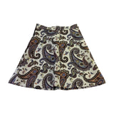 Zara Woman Multi-Color Cotton Blend Paisley Pattern A-Line Skirt Medium Size M