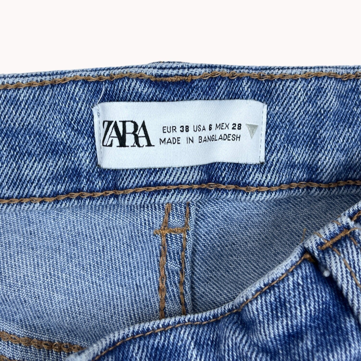 Zara Womens Denim Straight Leg Jeans Size 6