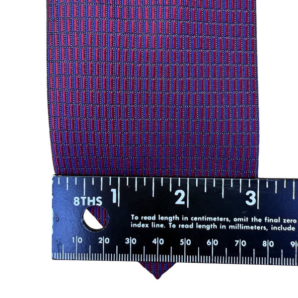 Jos A Bank Mens Purple/Red 100% Silk Geometric Tie Traveler Collection