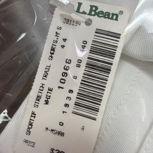L.L Bean Sportif USA Mens White Cargo Shorts Comfortable Fit  Size L