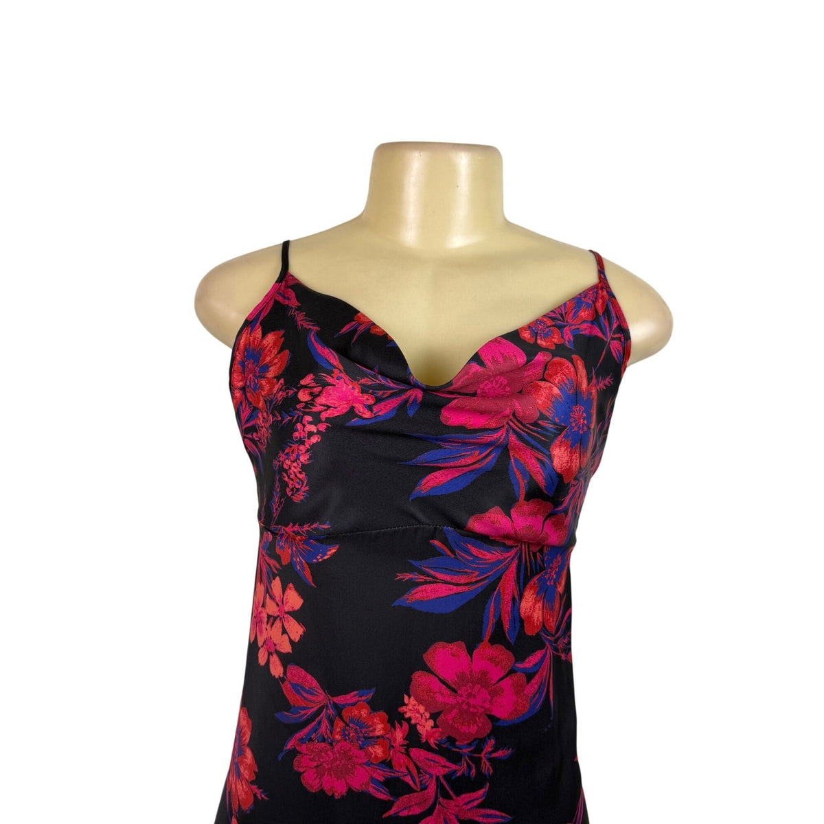 Free People Womens Black Floral Midi Dress Sleeveless Lightweight Size 6