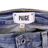 Paige Womens Straight Leg Mid-Rise Blue Denim Jeans Size 25