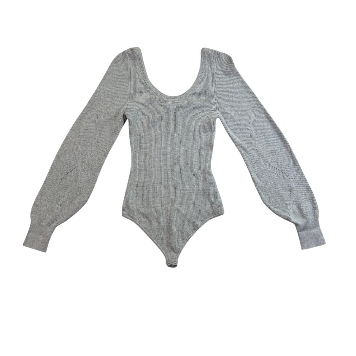 Abercrombie & Fitch Womens Sage Ribbed Bodysuit Long Sleeves Size M
