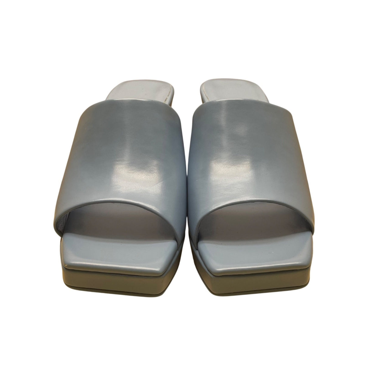 Jeffrey Campbell Women’s Light Blue Faux Leather Open-Toe Heeled Sandals Size 7