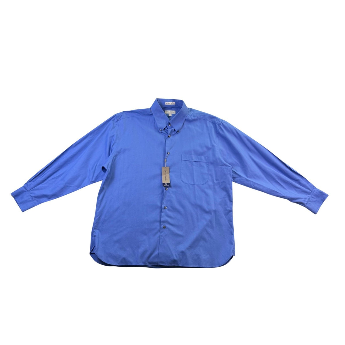John W. Nordstrom Mens Blue Wrinkle-Free Button-Up Shirt Smartcare Size XXL
