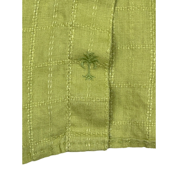 Tommy Bahama Men's Green Lime Button Up Long Sleeve Linen Shirt Sz XL