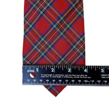 Posh Mens Red P Plaid Necktie Formal Accessories Slim Width 57 Inches Long