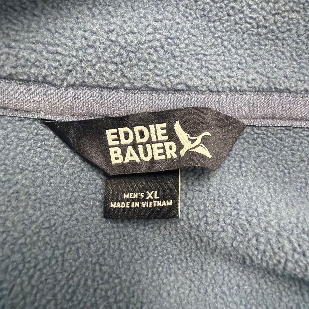 Eddie Bauer Mens Blue 1/4 Button Pullover Fleece Jacket Size XL
