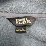 Eddie Bauer Mens Blue 1/4 Button Pullover Fleece Jacket Size XL