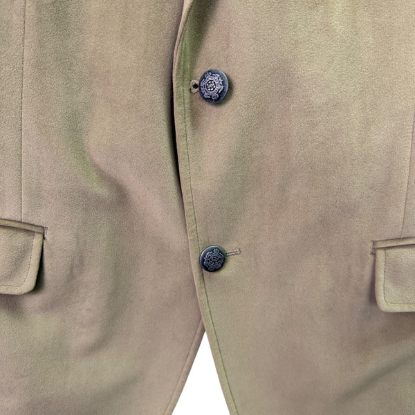 Michael Kors Mens Tan Blazer Suede-Look Sport Coat 2-Button Pockets Sz 40R