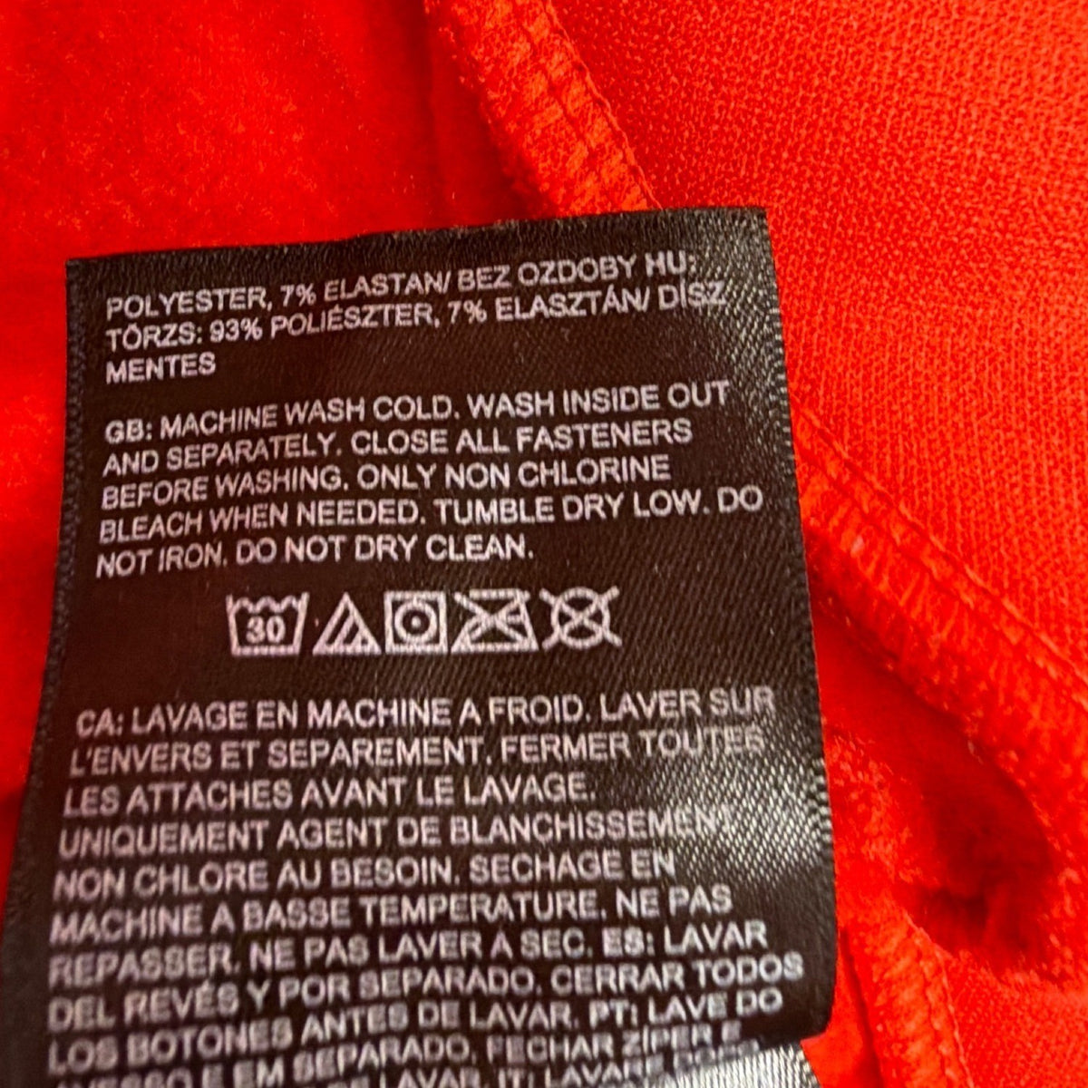 The North Face Womens Orange Cropped Long Sleeve Sweatshirt Logo Casual Sz XS
