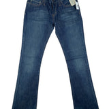 1969 Authentic Blue Denim Women Ultra Low Rise  Boot Cut Jeans Sz 2