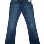 1969 Authentic Blue Denim Women Ultra Low Rise  Boot Cut Jeans Sz 2