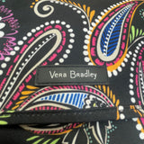 Vera Bradley Women’s Black Paisley Bold Floral Pattern Adjustable Messenger Bag