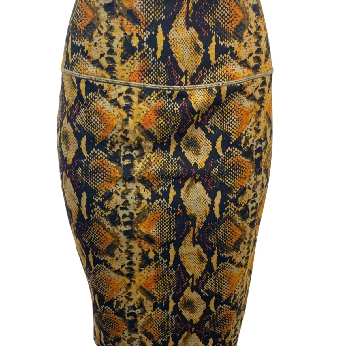 Women With Control Snake Print Pencil Skirt Stretch Waist Size S