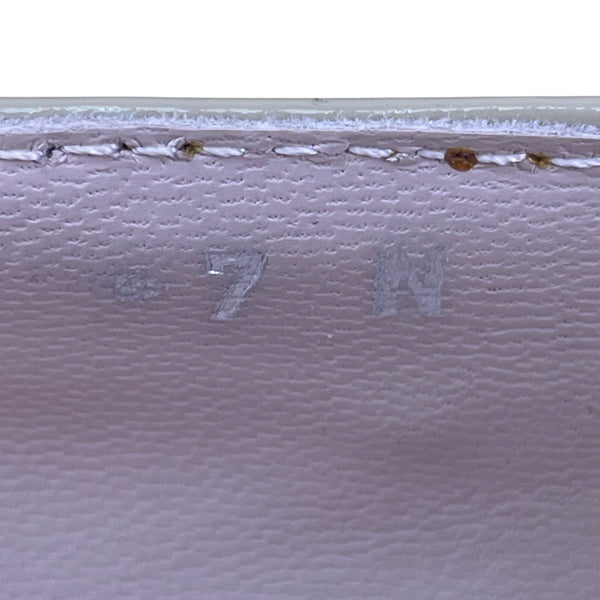 Amalfi By Rangoni Women’s White & Gray Patent Leather Open-Toe Low Wedge Size 7N