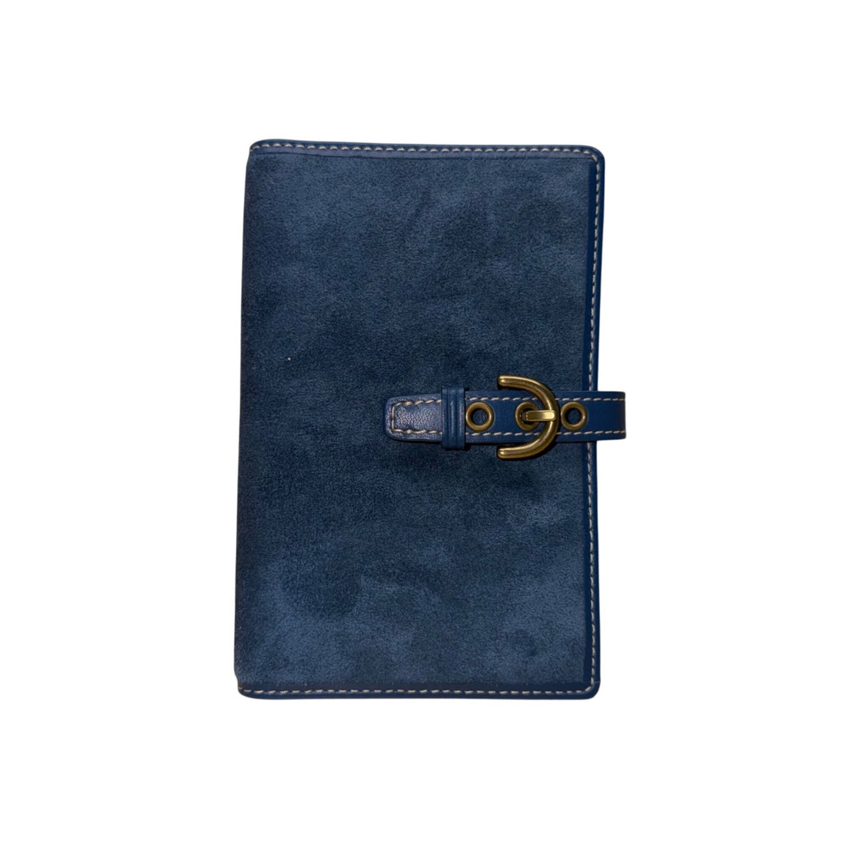 Coach Women’s Blue Suede With Gold Buckle Strap Mini Photo Album