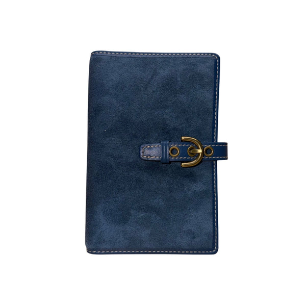 Coach Women’s Blue Suede With Gold Buckle Strap Mini Photo Album
