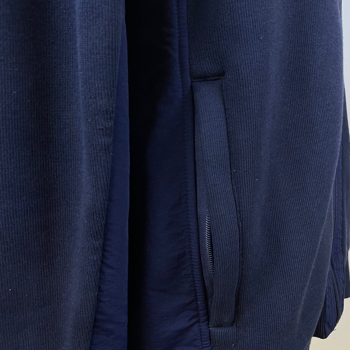 Tommy Hilfiger Mens Navy Full Zip Mock Neck Track Jacket Red Accents XL