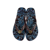 Tory Burch Women's Purple Leaves Print Sandals Sz S