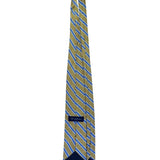 Brooks Brothers Mens Yellow & Blue Striped Pure Silk Necktie