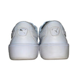 Puma Women’s White Leather Lace-Up Casual Low-Top  Sneakers Size 9