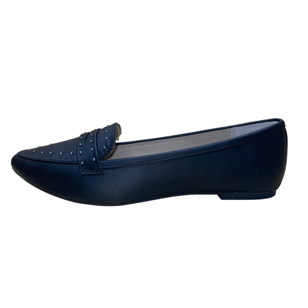 Rialto Women’s Black Smooth Studded Slip-On Size Sangria Loafer 11M