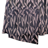 Ahnni Womens Black Taupe Leaf Print Open Front Vest With Tule Accent Size 1