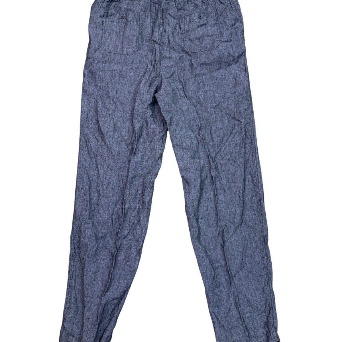 Westport Black Mens Blue Linen Drawstring Casual Pants Relaxed Fit Size XLT