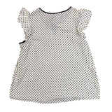 Torrid Womens White & Black Polyester Polka Dot Flutter Sleeve Top Size 3