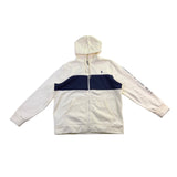 U.S. Polo Assn. Mens Cream & Navy Hoodie Sweatshirt Zip Up 2XL
