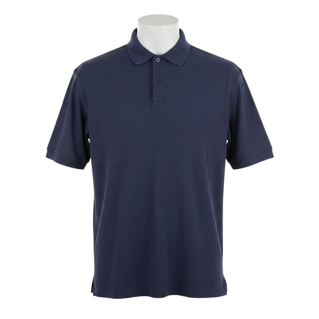 EZs Haggar Mens Navy Polo Shirt Comfortable Short Sleeve Durable Sz L