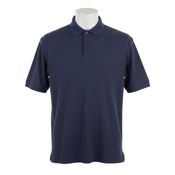 EZs Haggar Mens Navy Polo Shirt Comfortable Short Sleeve Durable Sz L