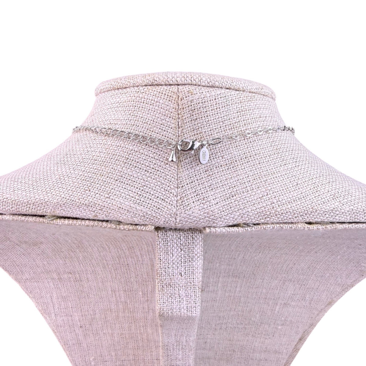 Aposhine Womens Silver Tone Rhinestone Heart Pendant Necklace With Chain Jewelry