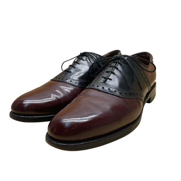 Allen Edmonds Men’s Burgundy/Black Leather Wingtip Oxford Dress Shoes Sz 12