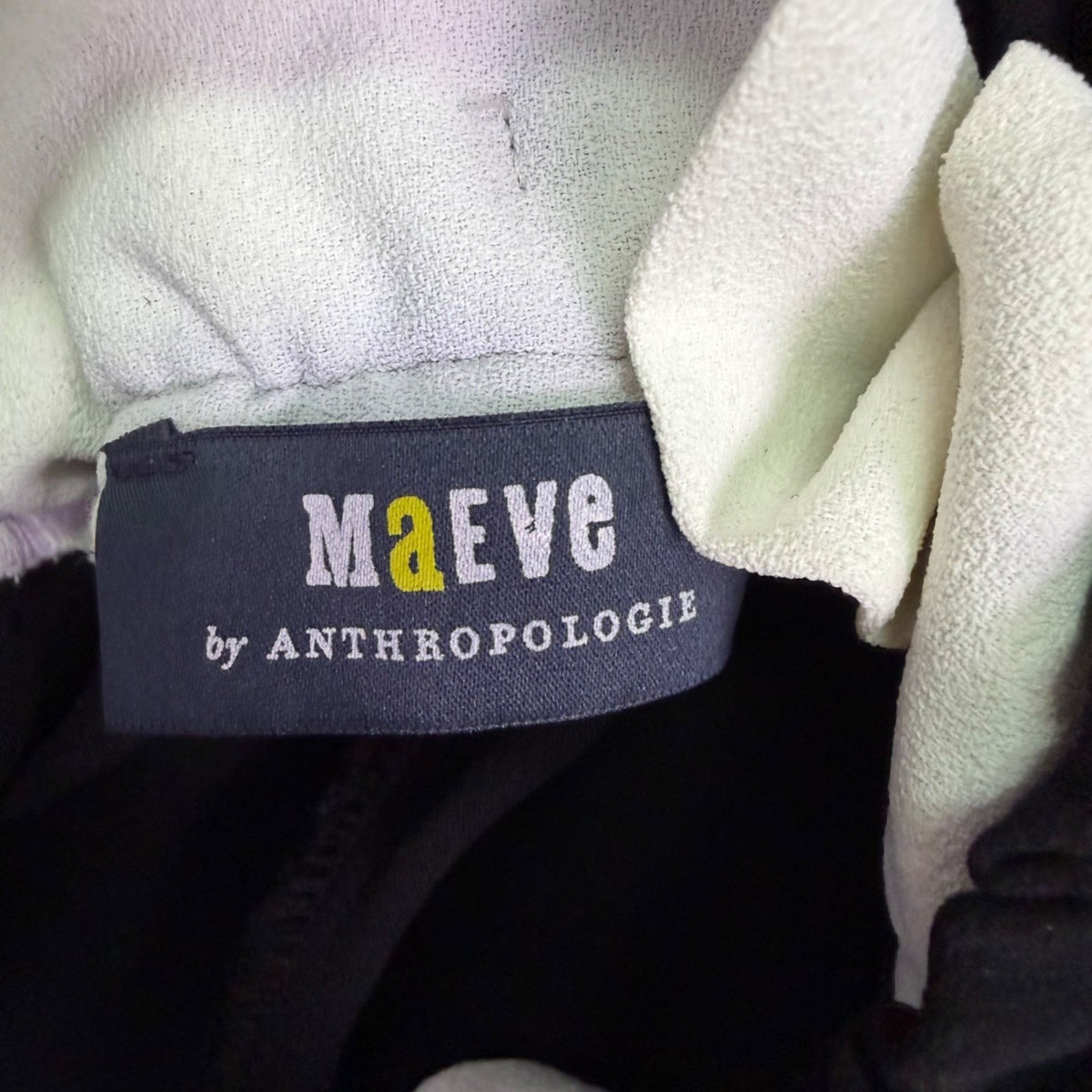 Maeve By Anthropologie Womens Black Elastic Waist Wide Leg Pants Sz M