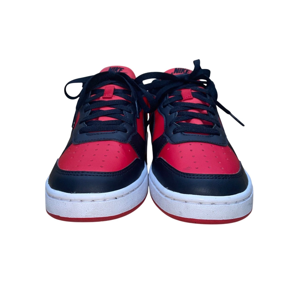 Nike Youth University Red & Black Court Borough Low Recraft Sneakers Size 6.5Y