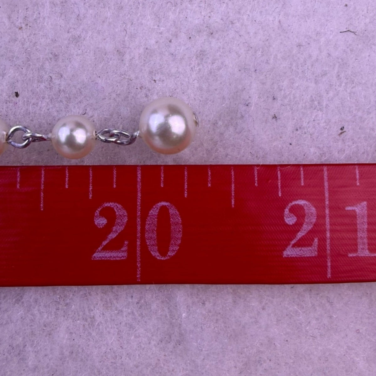 Vintage Japan Womens Cream Faux Pearl 5-Strand Necklace Statement Piece