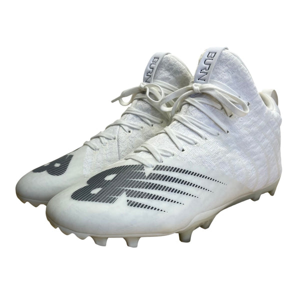 New Balance Men’s White & Grey Burn X2 Speed Track Lacrosse Shoes Size 9.5