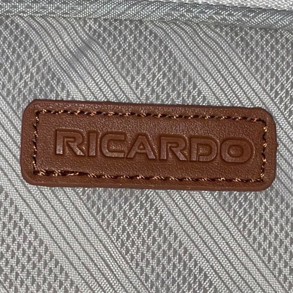 Ricardo Men’s Gray & Blue Blend Nylon 4-Wheel Spinner Expandable Travel Luggage