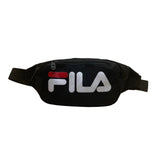 Fila Unisex Black Canvas Adjustable Strap Logo Waist Belt Bag