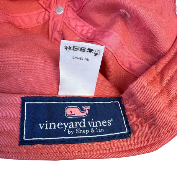 Vineyard Vines Unisex Pink Cotton Adjustable Baseball Cap Whale Logo