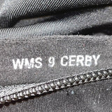 D Vita Women’s Black Suede Heeled Side Zipper Cerby Ankle Boots Size 9