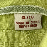 Tommy Bahama Men's Green Lime Button Up Long Sleeve Linen Shirt Sz XL