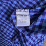 Mizzen+Main Mens Blue Gingham Button-Up Shirt Leeward Collection Size XL